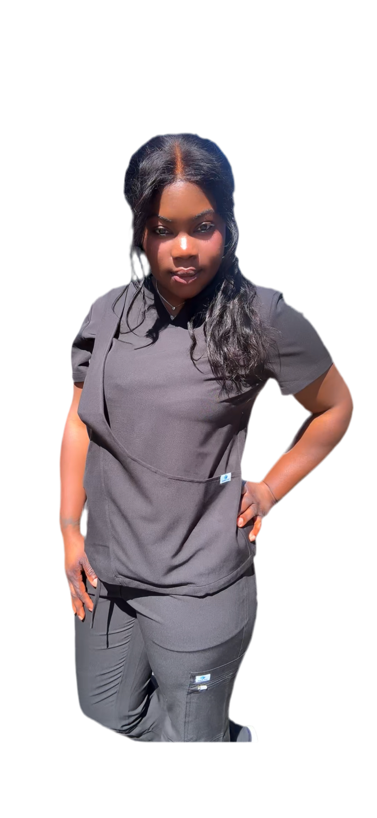 Zaria black- built-in side pouch