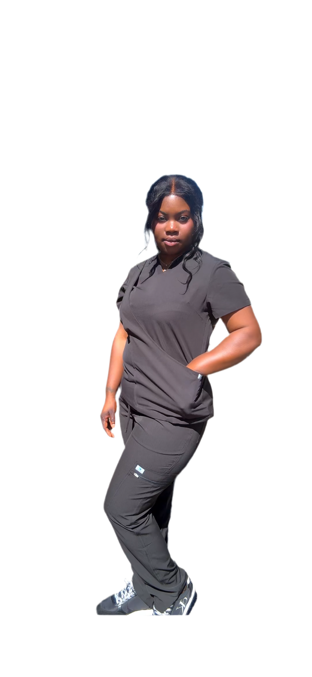 Zaria black- built-in side pouch