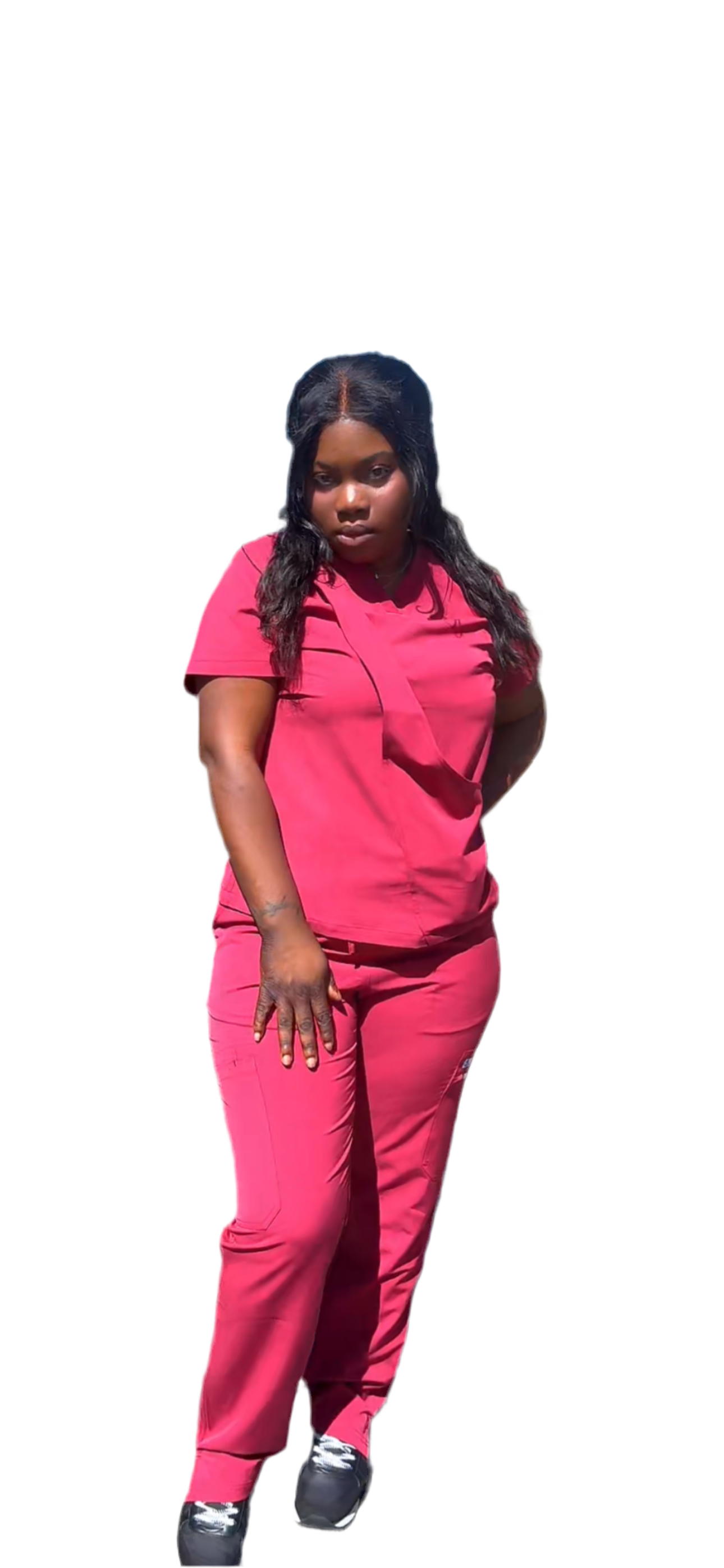 Zaria built side pouch burgundy