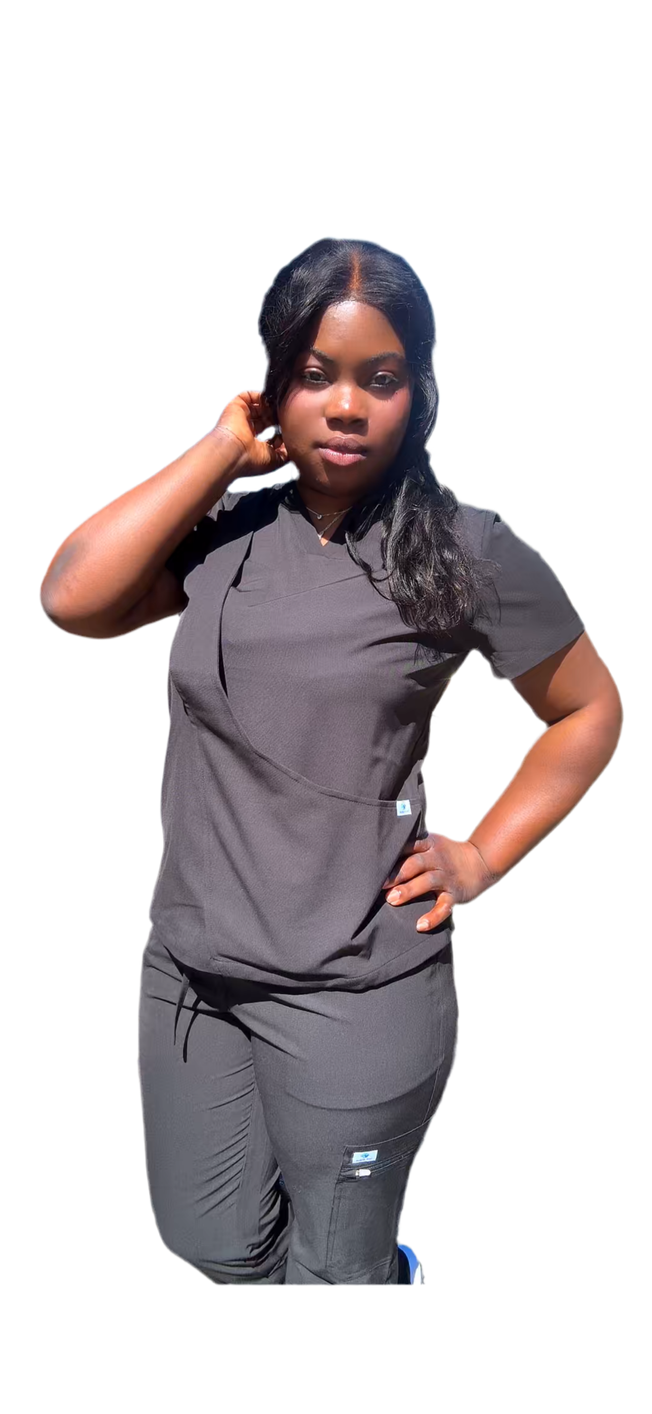 Zaria black- built-in side pouch