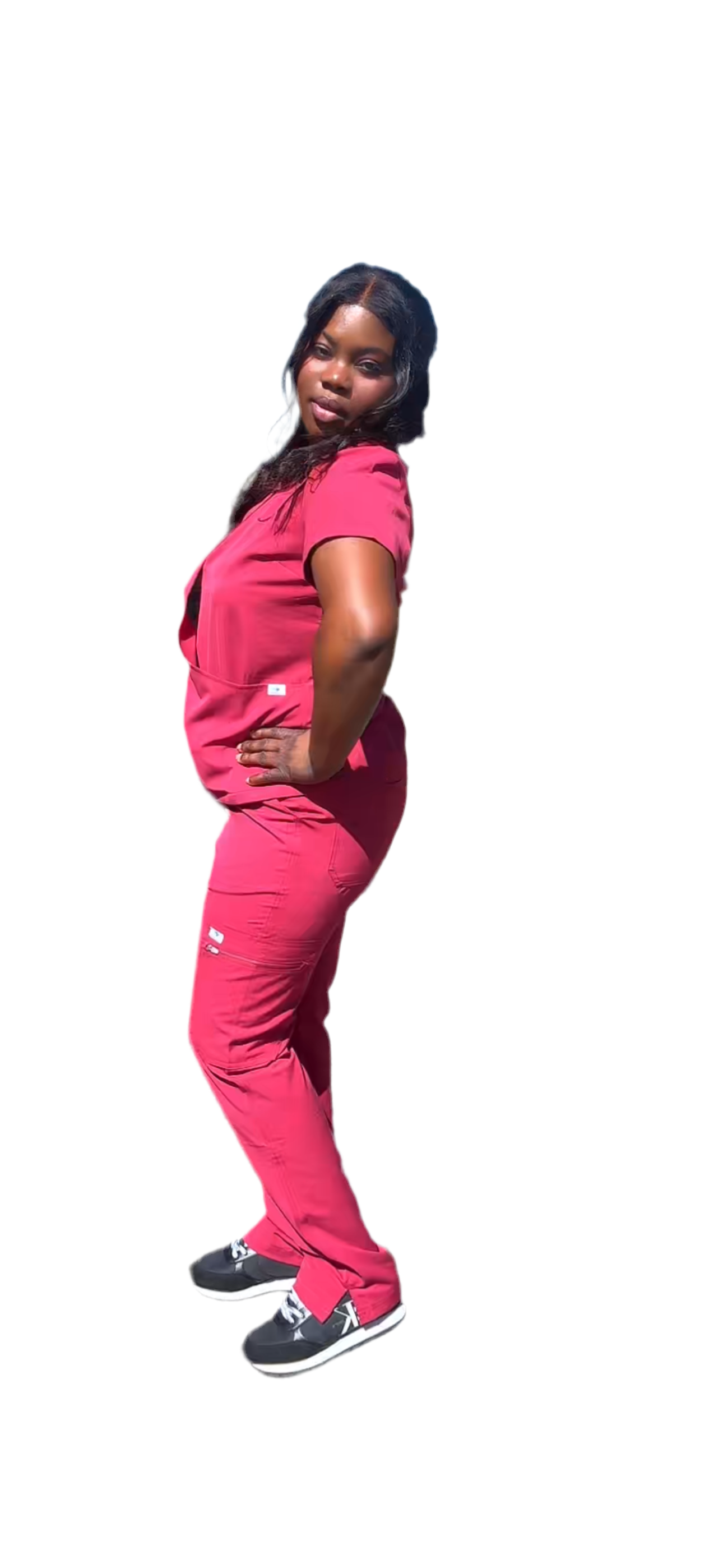 Zaria built side pouch burgundy